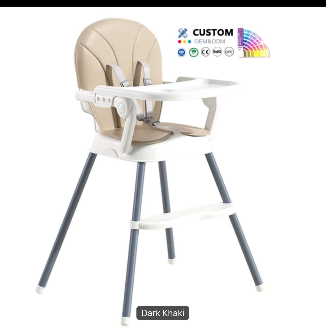 3 In 1 Feeding Chair Baby High Chair with Cushion Can Work As High Chair, Low Chair And Booster Chair On The Dinning Table Can Hold Up to 50KGS Suitable For 6 Months to 4 years