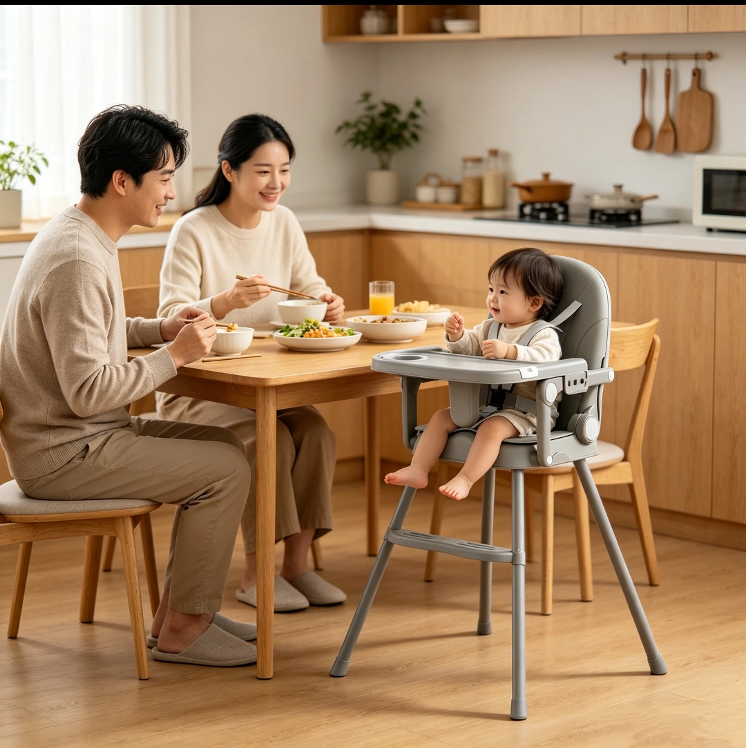 3 In 1 Feeding Chair Baby High Chair with Cushion Can Work As High Chair, Low Chair And Booster Chair On The Dinning Table Can Hold Up to 50KGS Suitable For 6 Months to 4 years