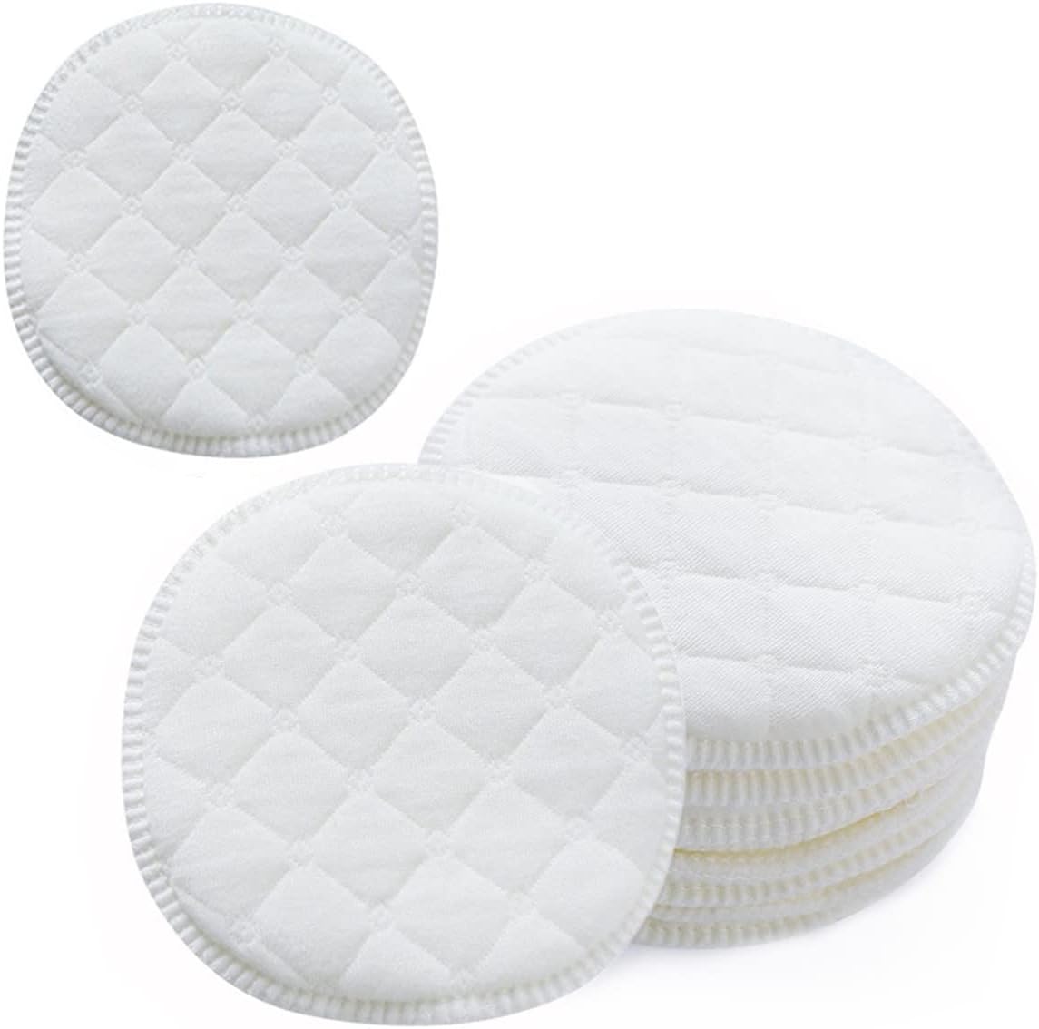 16pcs Cotton Washable Nursing Pads for Breastfeeding White | Breast Pads Reusable Nursing Pads, Comfortable after Childbirth Use, for Pregnant Women and Lactating Mothers