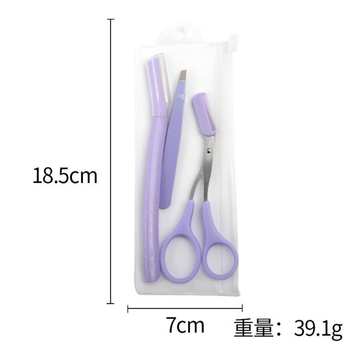 High Quality Hot Selling Eyebrow Trimming Knife Eyebrow Trimming Clip 3/4 Piece Set Eyebrow Trimming Set