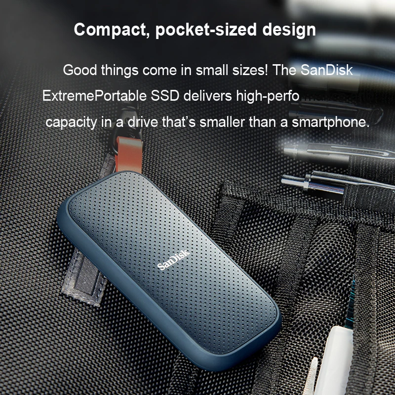 SanDisk 1TB Portable SSD - Up to 800MB/s, USB-C, USB 3.2 Gen 2, External Solid State Drive