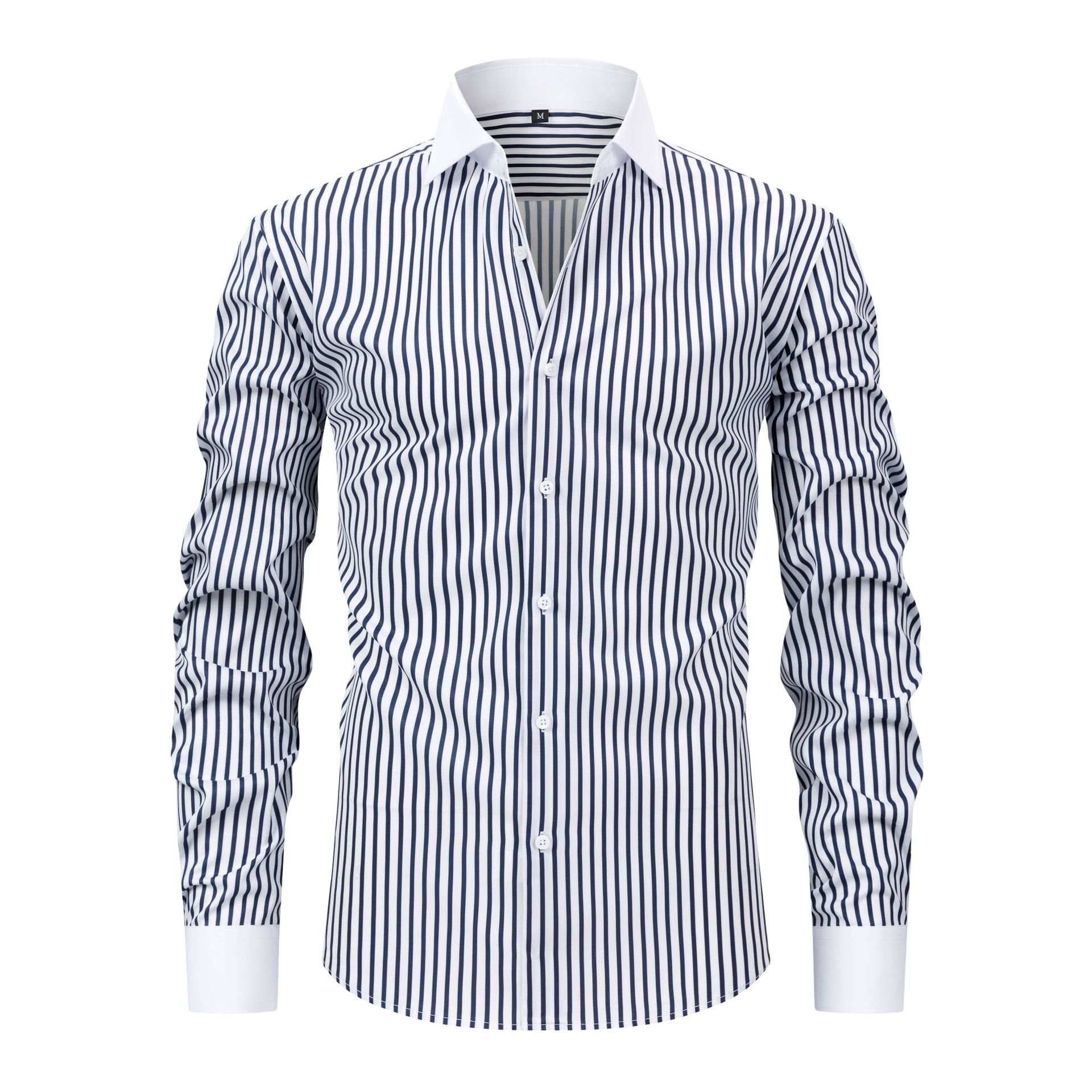 【SALE】Plus-size men’s breathable long-sleeved shirt; non-iron, crease-resistant long-sleeved shirt; cardigan-style stretch shirt; men’s clothing