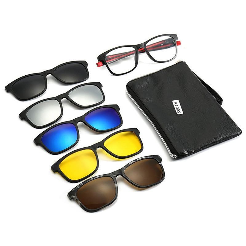 【SALE】Magnet Sunglasses Clip Mirrored Clip on Sunglasses clip on glasses Men Polarized Clip Custom