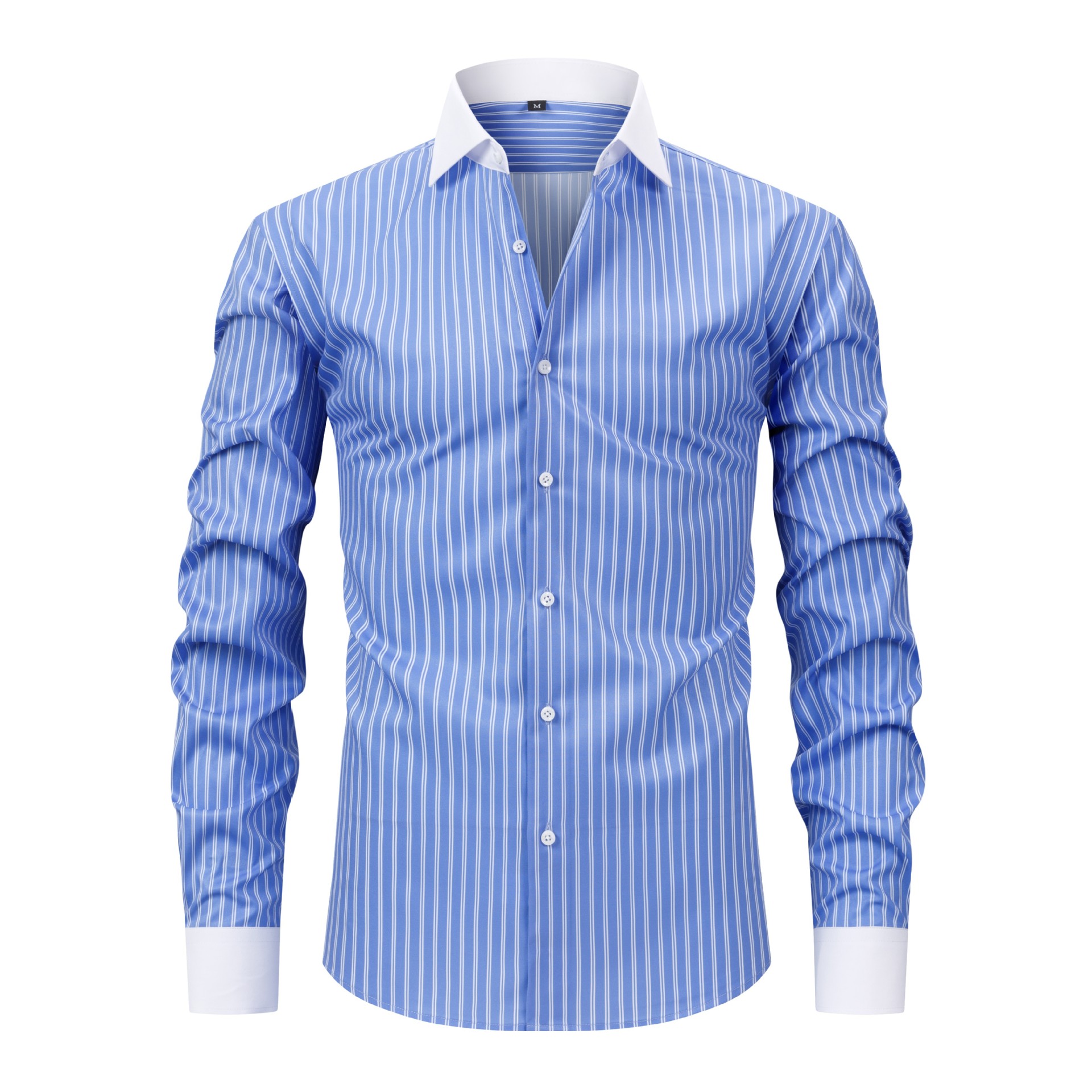 【SALE】Plus-size men’s breathable long-sleeved shirt; non-iron, crease-resistant long-sleeved shirt; cardigan-style stretch shirt; men’s clothing