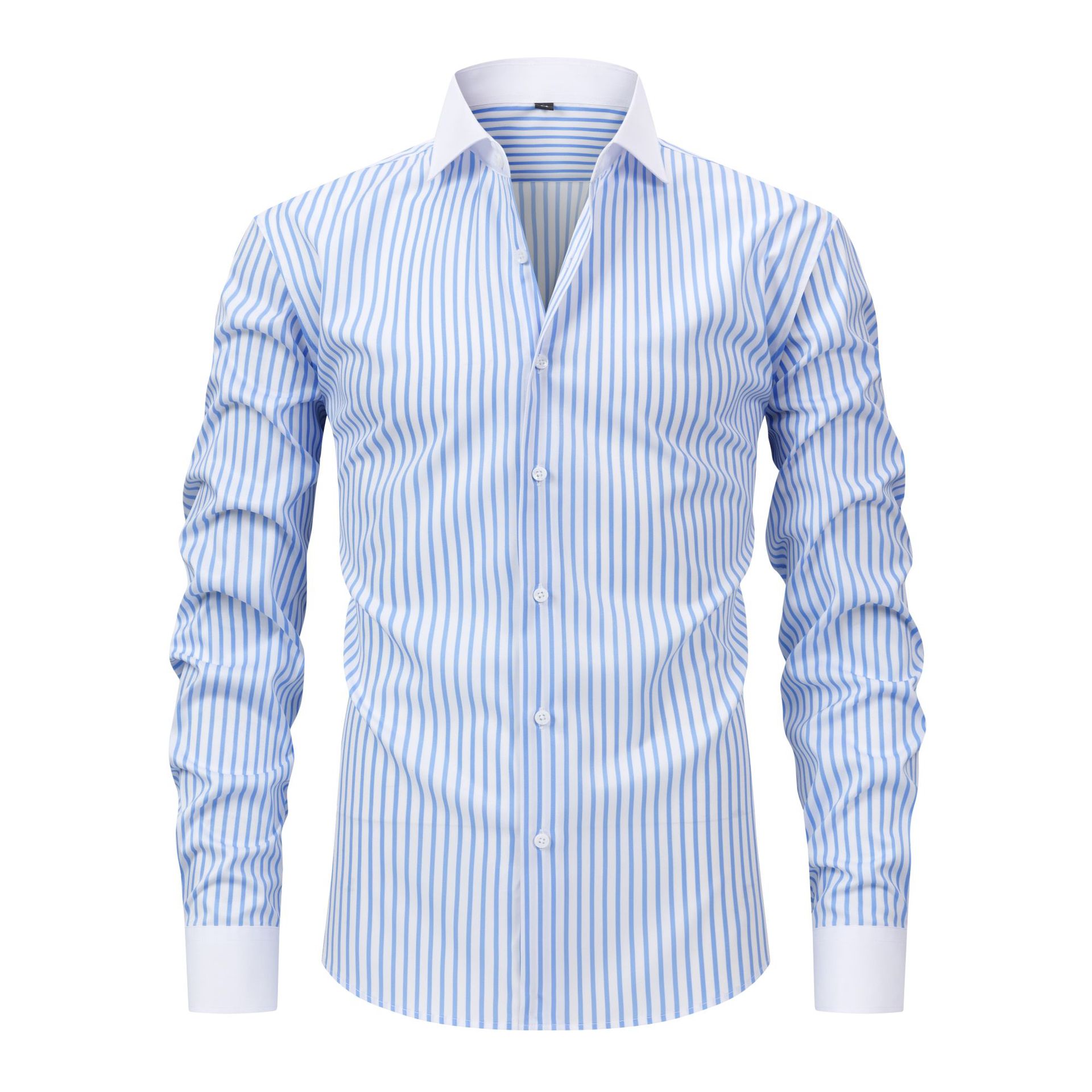 【SALE】Plus-size men’s breathable long-sleeved shirt; non-iron, crease-resistant long-sleeved shirt; cardigan-style stretch shirt; men’s clothing