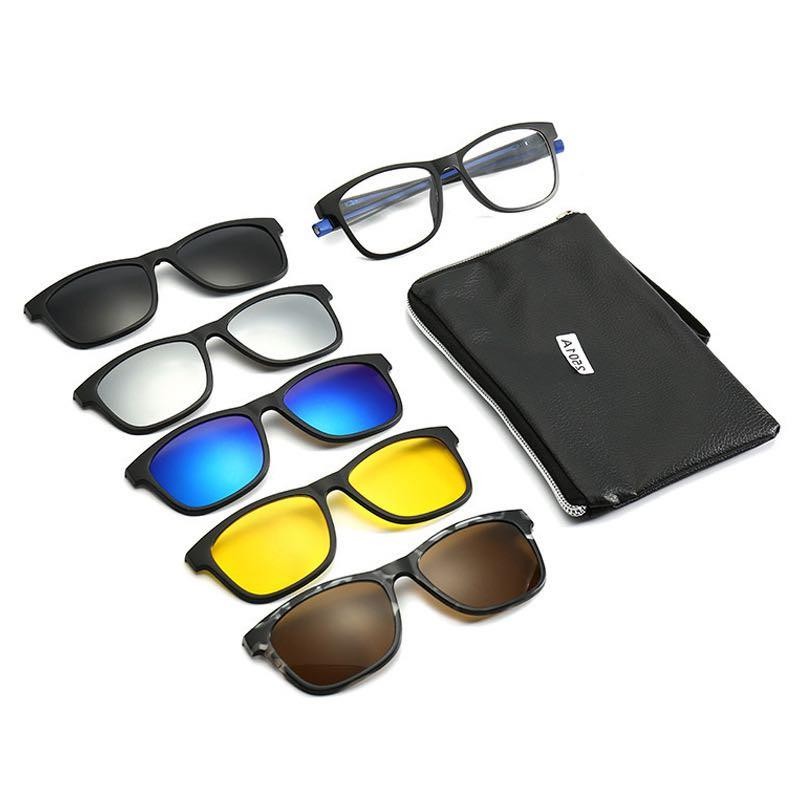 【SALE】Magnet Sunglasses Clip Mirrored Clip on Sunglasses clip on glasses Men Polarized Clip Custom