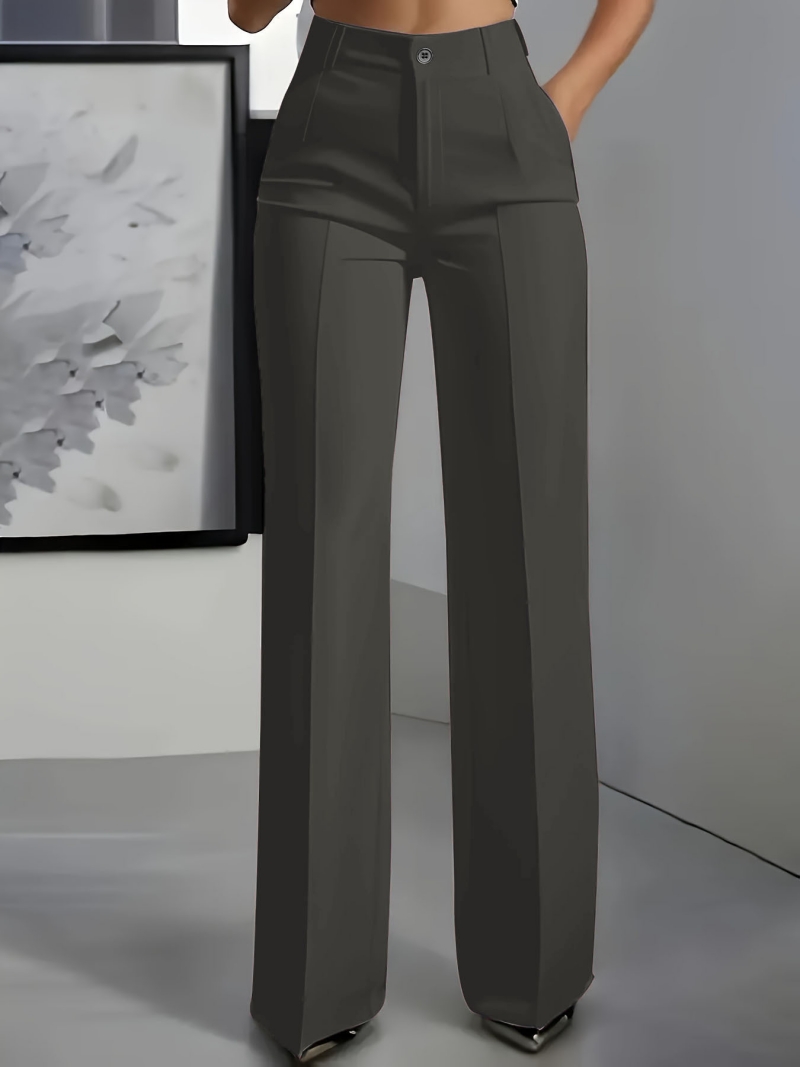 【SALE】High Quality Hot Selling in Africa New Arrival Women's Minimalist Straight Leg Dress Trousers High Waist Draping Formal Suit Pants Elegant Office Lady Business Work Trousers