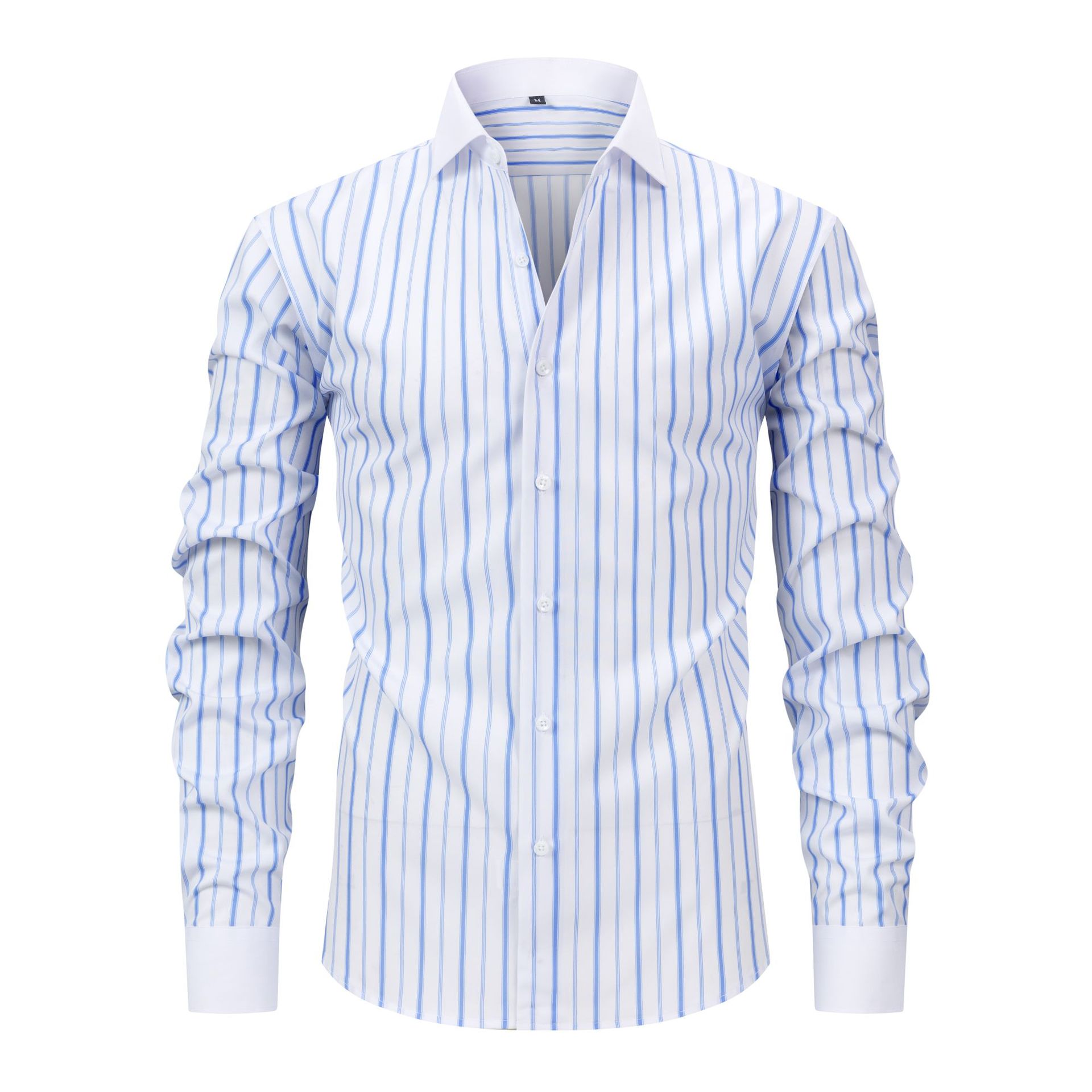 【SALE】Plus-size men’s breathable long-sleeved shirt; non-iron, crease-resistant long-sleeved shirt; cardigan-style stretch shirt; men’s clothing