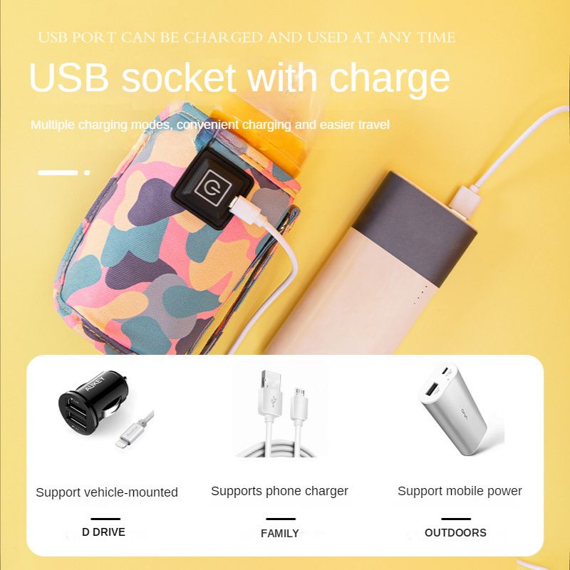 【SALE】USB Milk Water Warmer Travel Stroller Insulated Bag Baby Nursing Bottle Heater Supplies for Outdoor botella de agua para niños