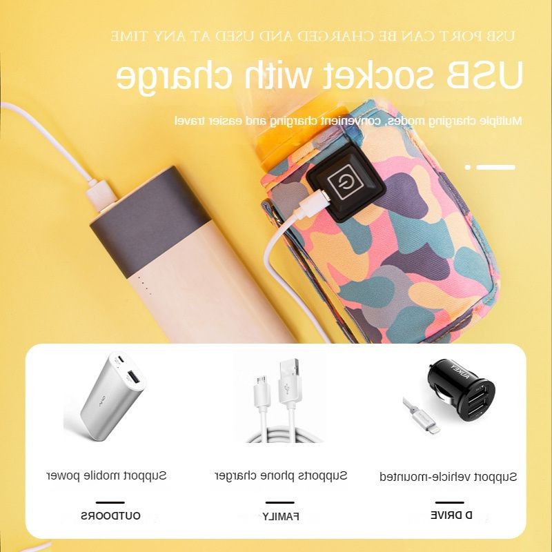 【SALE】USB Milk Water Warmer Travel Stroller Insulated Bag Baby Nursing Bottle Heater Supplies for Outdoor botella de agua para niños