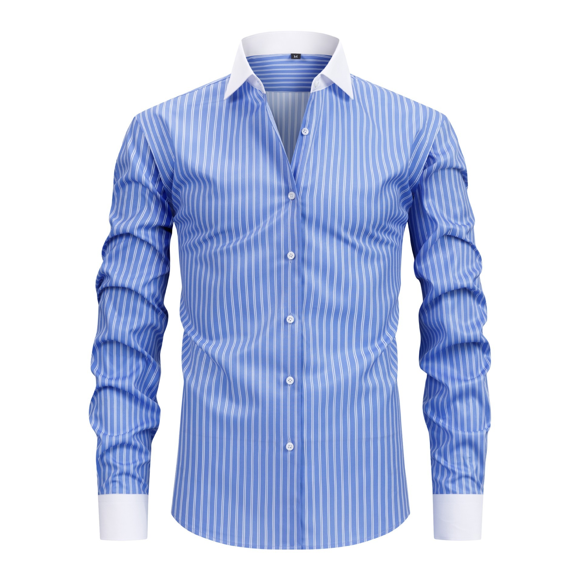 【SALE】Plus-size men’s breathable long-sleeved shirt; non-iron, crease-resistant long-sleeved shirt; cardigan-style stretch shirt; men’s clothing