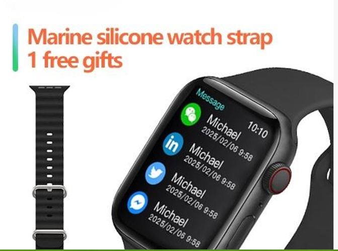 C90 Pro/GH900  Smart Watch 2.19'' Smartwatches Bluetooth Call Smart Watches Health Monitor Fitness Bracelet Scroll Button Smart Band For Smart Phones  Two watch straps are given as a gift