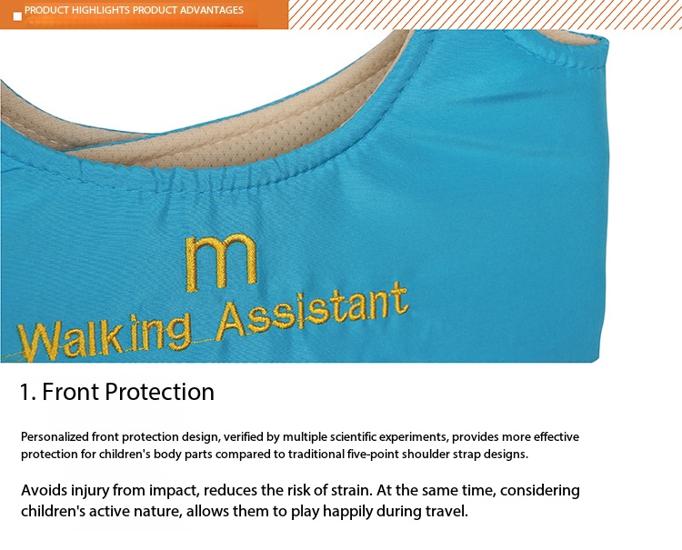 Maternal and child products, baby breathable vest basket style, 1-3 years old, walking belt Multi functional adjustable walking belt for spring, summer, autumn, and winter Cotton+mesh composite fabric