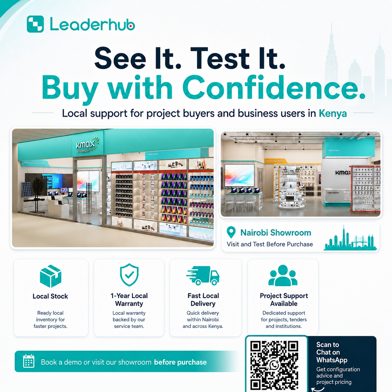 Leaderhub M5 Professional Wireless Conference Audio System with 1 Chairperson Unit, 4 Delegate Units, Handheld Microphone, 2 Line Array Speakers, Built-in 4×80W Amplifier and USB Audio