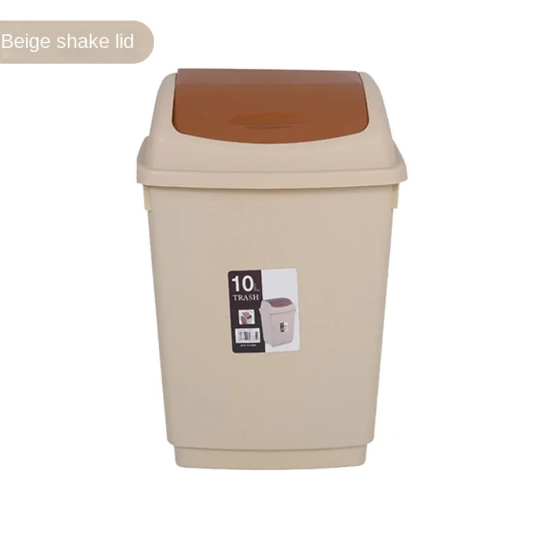10L Plastic Trash Bin – Compact Waste Basket for Bathroom, Bedroom, Kitchen, Office and Home Use, Durable Household Garbage Bin for Everyday Waste Disposal and Neat Space Organization