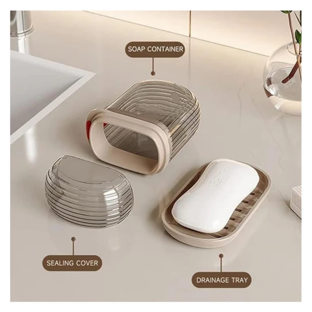 Portable Travel Soap Holder ABS – Compact Soap Case with Secure Lid for Bar Soap Storage, Lightweight Bathroom Organizer for Travel, Gym, Camping, Hotel Stays and Everyday Use