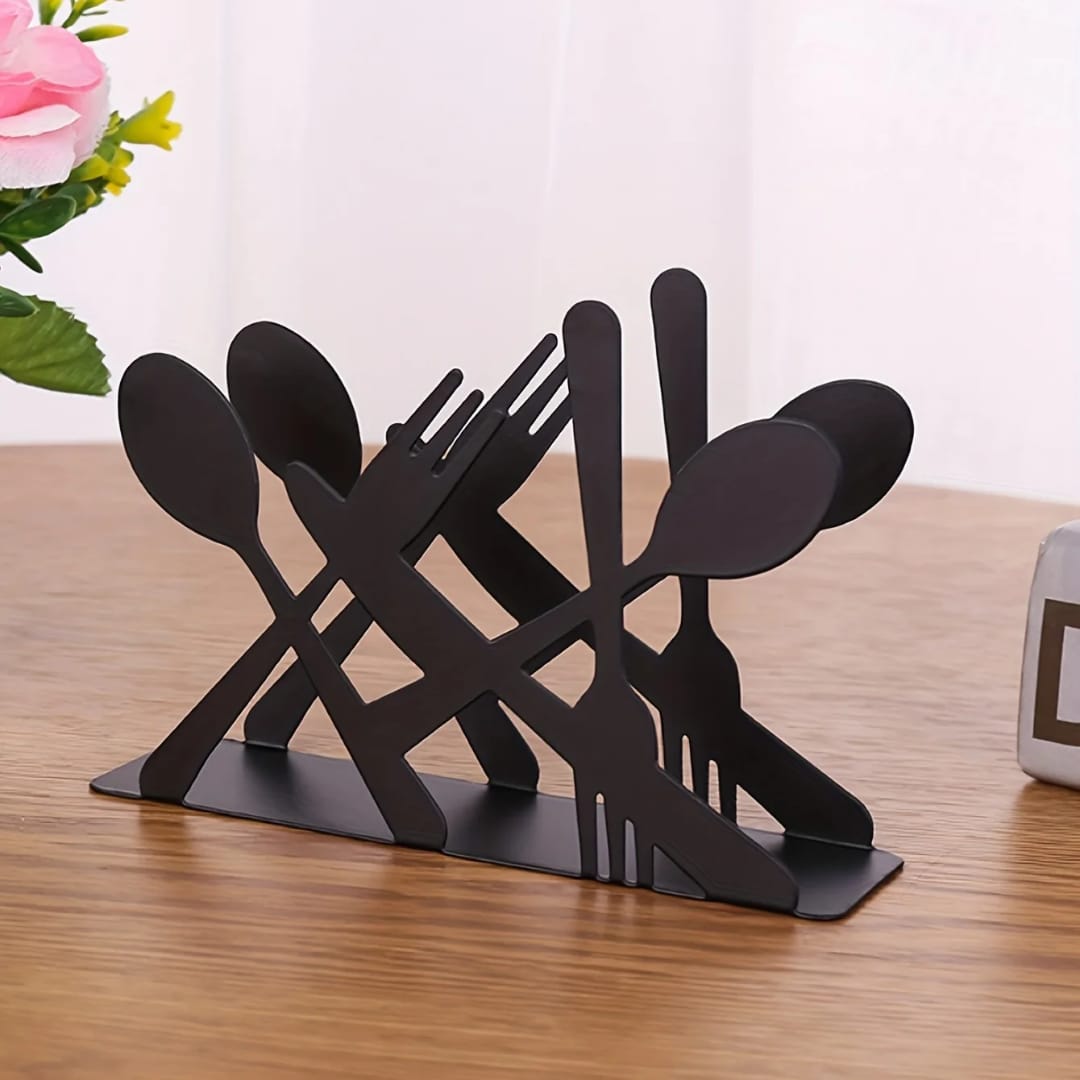 Metallic Serviette Holder – Tabletop Napkin Organizer for Dining Table, Kitchen Countertop, Restaurant, Café and Home Use, Compact Metal Tissue Storage Holder for Neat Serviette Access & Organization