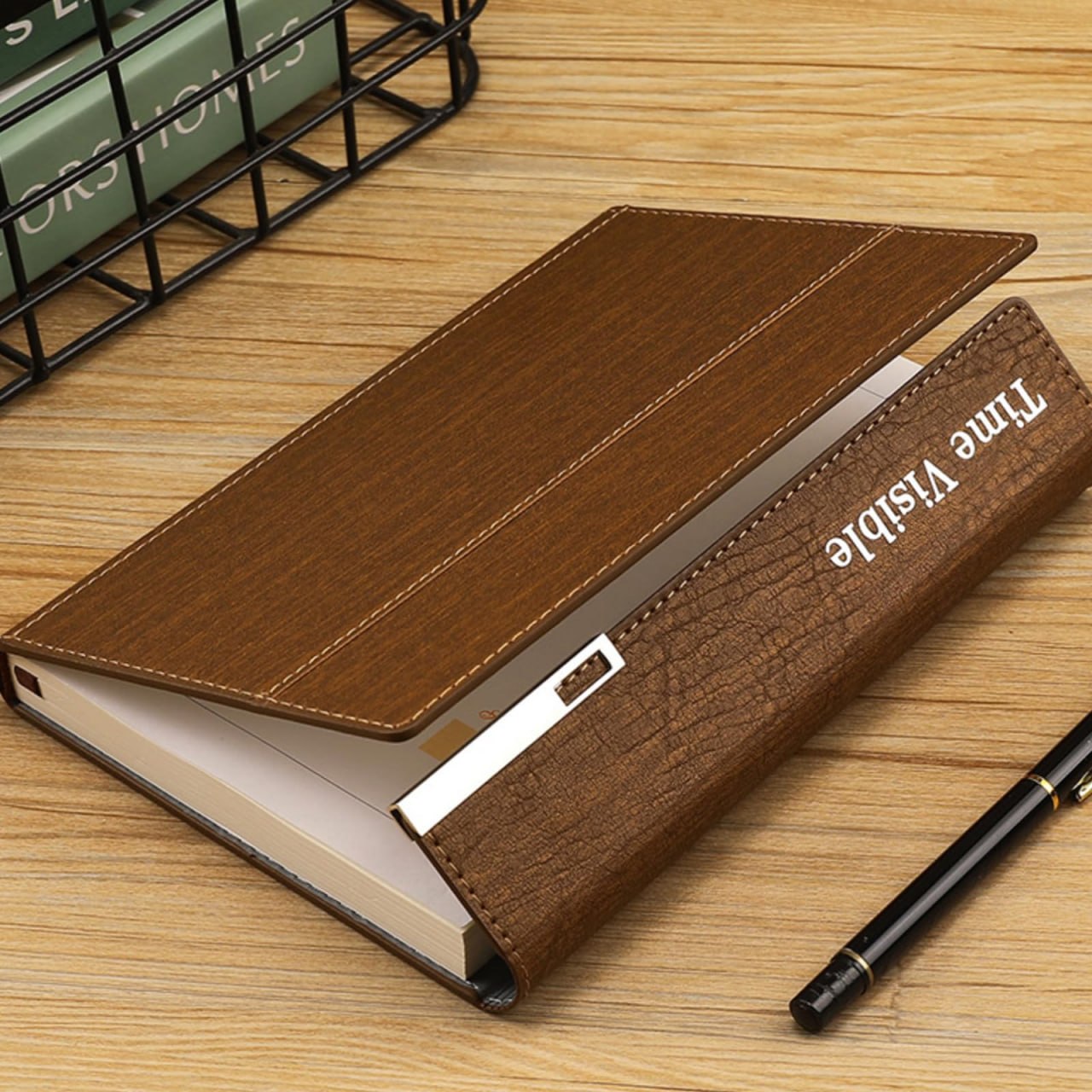 Business Tri-Folding Minute Book B5 – Hard Shell Magnetic Notebook for Meeting Notes, Business Records, Office Writing, Planning and Professional Everyday Use