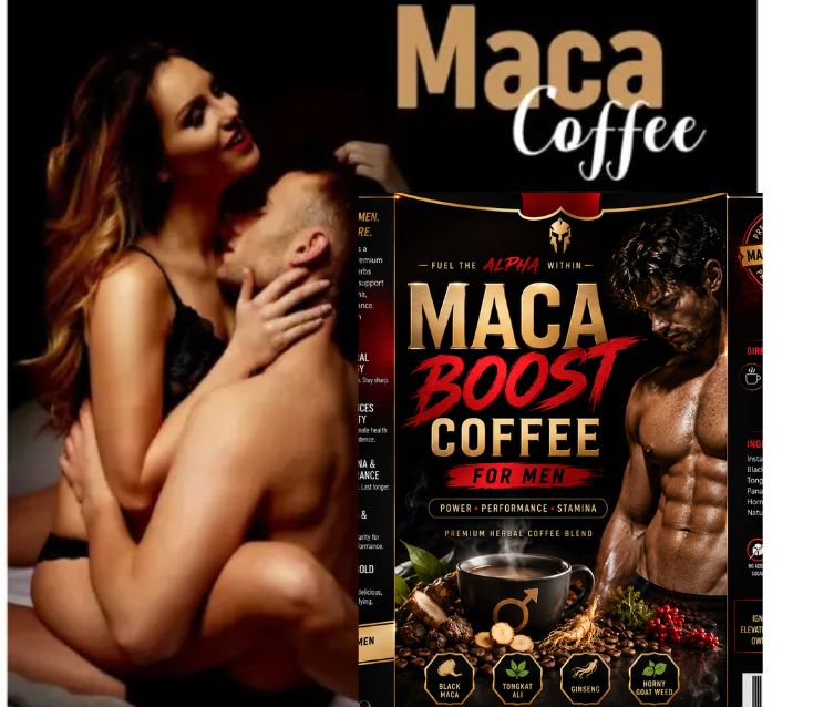 Maca Boost Coffee For Men Natural Energy Stamina Testosterone Hormonal Balance Libido Endurance Vitality Mental Focus Strength And Performance Enhancer Supplement Increase Energy, Strength, Libido