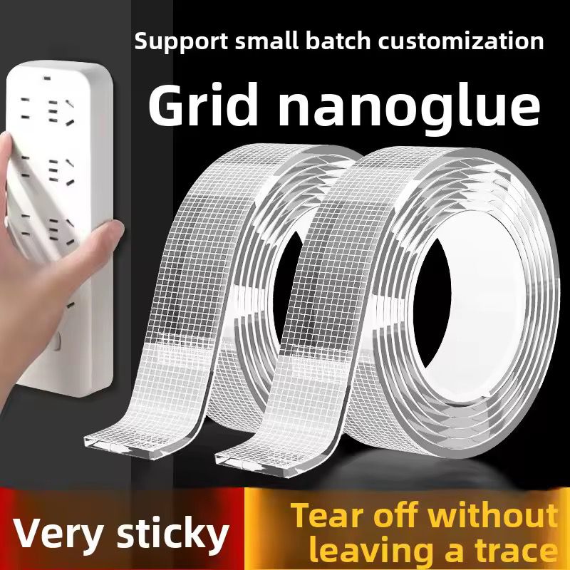HIGH-VISCOSITY MESH NANO DOUBLE-SIDED TAPE DOUBLE SIDED TAPE HEAVY DUTY - REMOVABLE WATERPROOF NANO MOUNTING TAPE, FOR PICTURE HANGING, WALL DECOR, POSTERS, CARPETS, RUGS - INDOOR & OUTDOOR USE