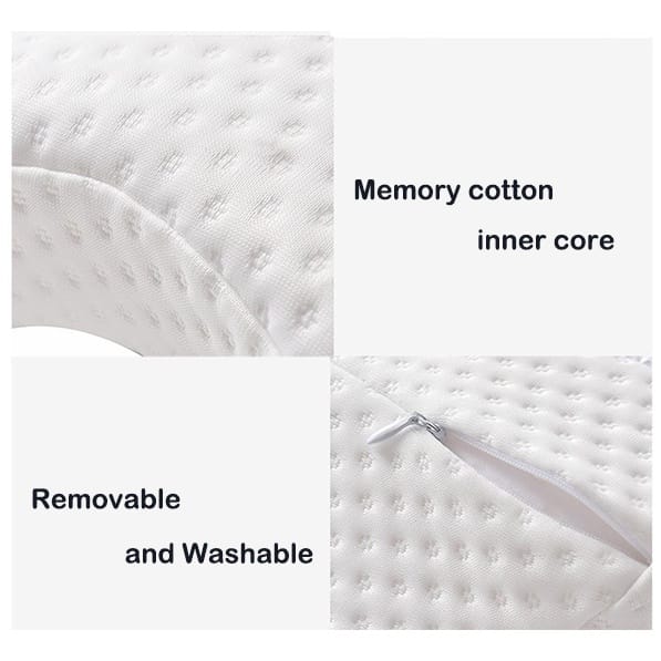 MEMORY NATURAL LATEX PILLOW HELPS RELIEVE PRESSURE, NO MEMORY FOAM CHEMICALS FOR SIDE AND BACK SLEEPERS, PERFECT PACKAGE BEST GIFT WITH REMOVABLE COVER
