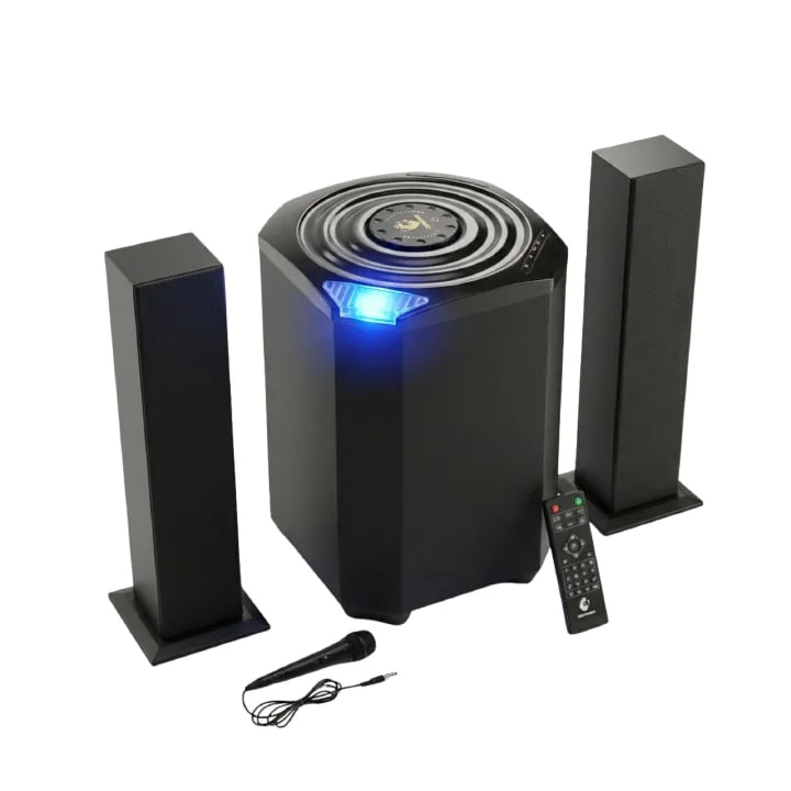 EUROKEN MTUNGI EK-607 2.1CH With 20,000 PMPO MTUNGI Subwoofer Speaker Home Theatre Audio System With Remote Control BLUETOOTH/USB/SD/FM FREE MIC