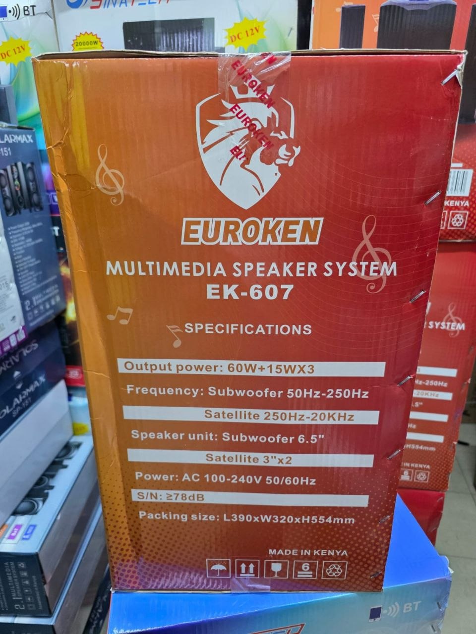 EUROKEN MTUNGI EK-607 2.1CH With 20,000 PMPO MTUNGI Subwoofer Speaker Home Theatre Audio System With Remote Control BLUETOOTH/USB/SD/FM FREE MIC