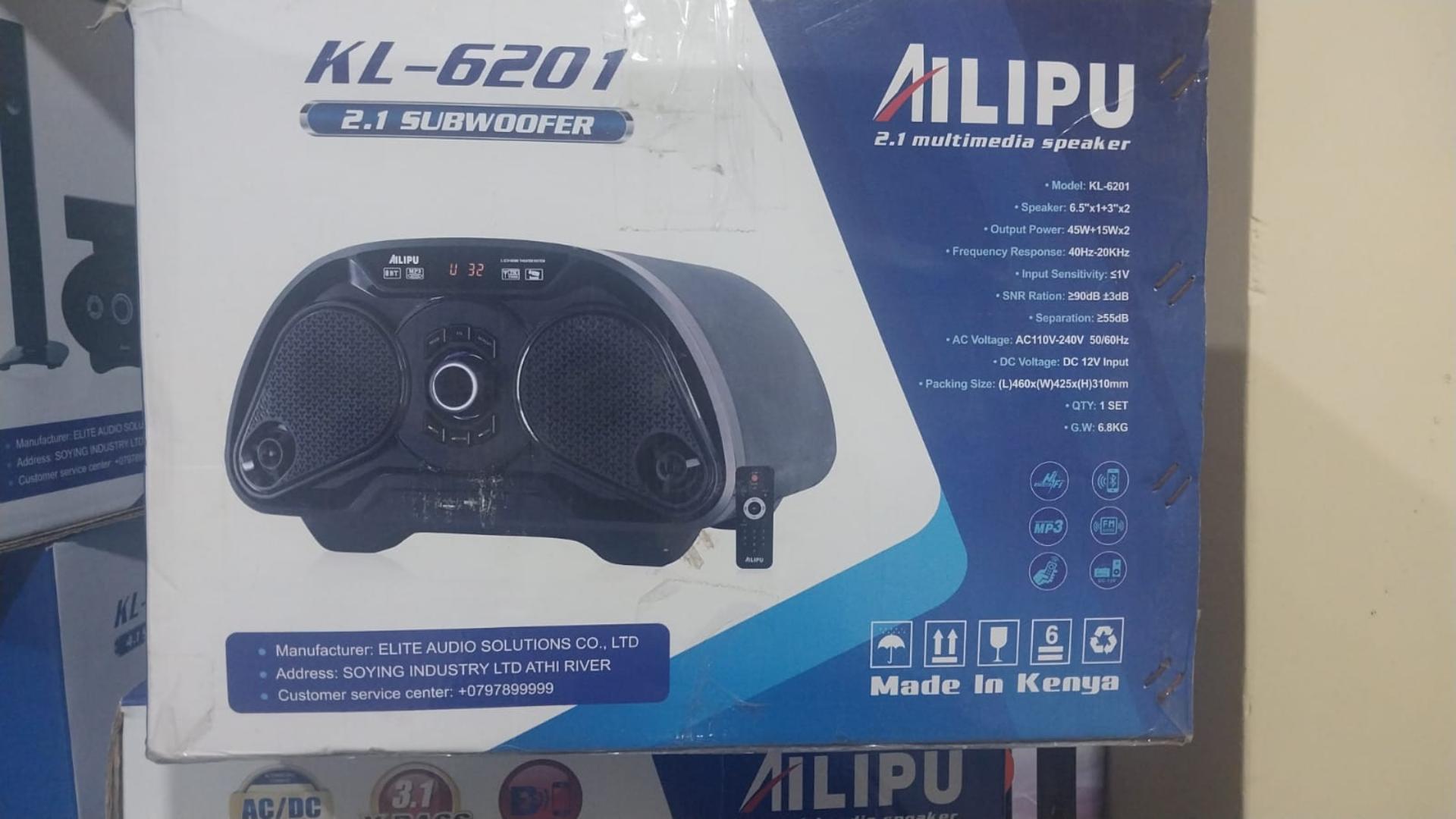 AILIPU KL-6201 2.1 Multimedia Subwoofer – Powerful Sound, Deep Bass, Unmatched Entertainment!