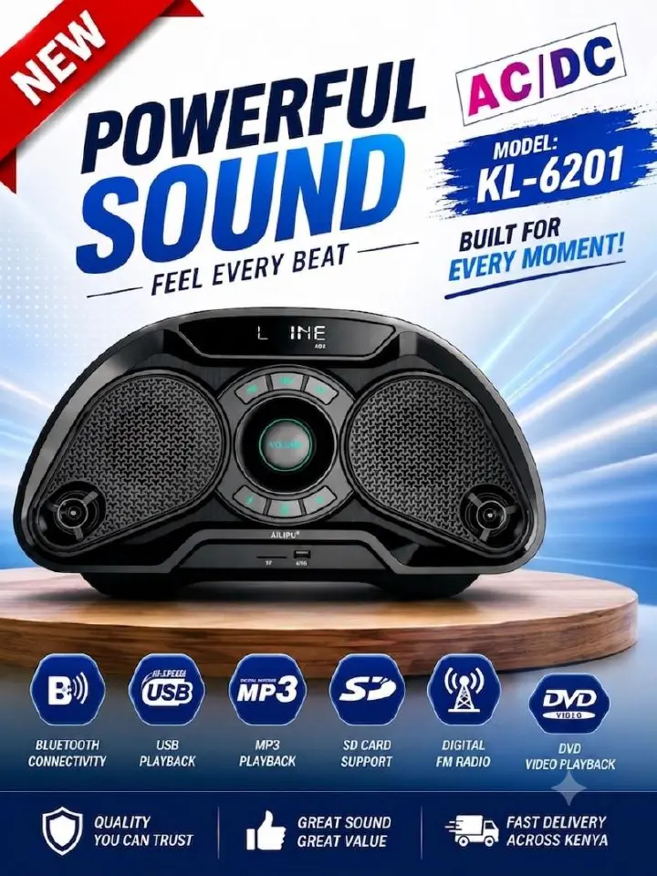 AILIPU KL-6201 2.1 Multimedia Subwoofer – Powerful Sound, Deep Bass, Unmatched Entertainment!