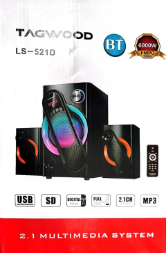TAGWOOD LS-521D 2.1CH 9800W PMPO WOOFER Home Audio SPEAKER BLUETOOTH/FM/SB/USB Subwoofer Speaker System