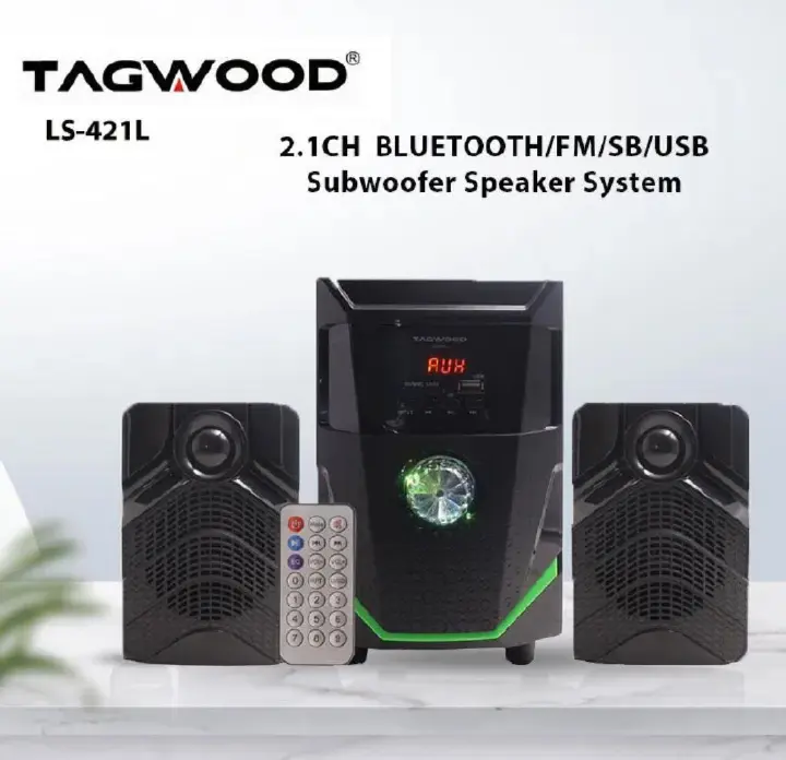 TAGWOOD LS 421L 2.1CH WOOFER Home Audio SPEAKER BLUETOOTH/FM/SB/USB Subwoofer Speaker System