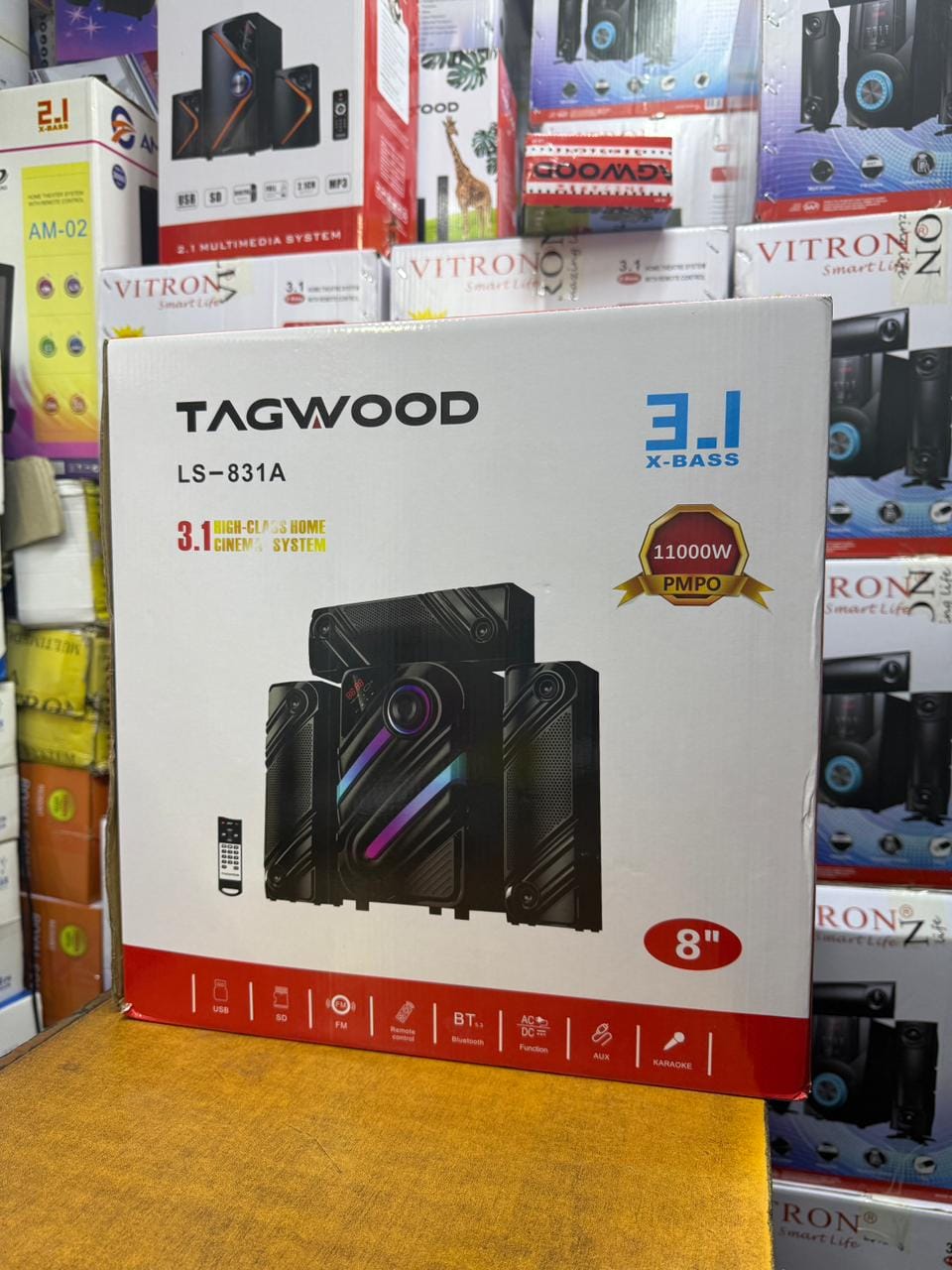 Tagwood 11000W LS-831A 3.1CH Woofer Subwoofer Bluetooth Cinema Home theater System Bluetooth Hi-Fi Speaker Speaker System