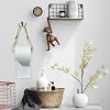 HEMP ROPE BEADED TOILET PAPER HOLDER NATURAL WOOD BEAD TOILET PAPER HOLDER HANDMADE BOHO RUSTIC FARMHOUSE WALL MOUNTED BATHROOM KITCHEN DECOR