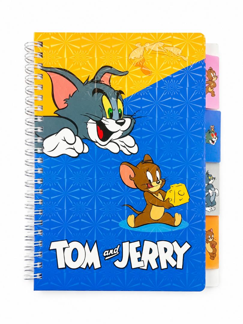 Tom and Jerry Notebook A5 Spiral Hardcover Diary – Cartoon Character Notepad for School, Office & Gifts, Assorted Designs