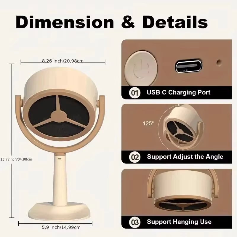 Electric Desktop Range Hood USB Adjustable Angle Portable Mini High Suction Power Exhaust Fan for BBQ Hot Pot Kitchen Appliance