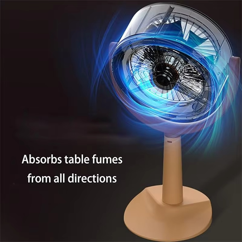 Electric Desktop Range Hood USB Adjustable Angle Portable Mini High Suction Power Exhaust Fan for BBQ Hot Pot Kitchen Appliance