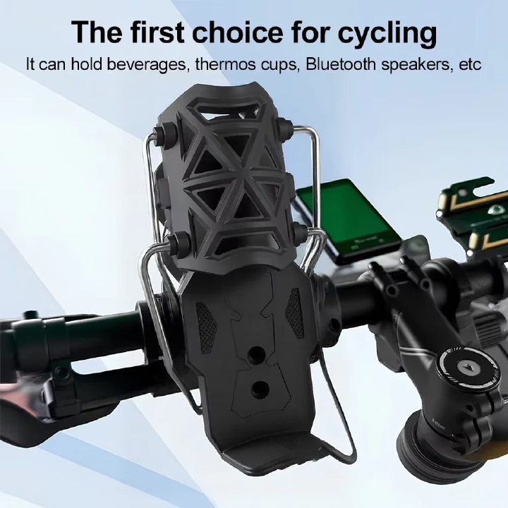 Universal Rotating Cycling Cup Holder for Bicycles Electric Bikes and Motorcycles No Drilling Required