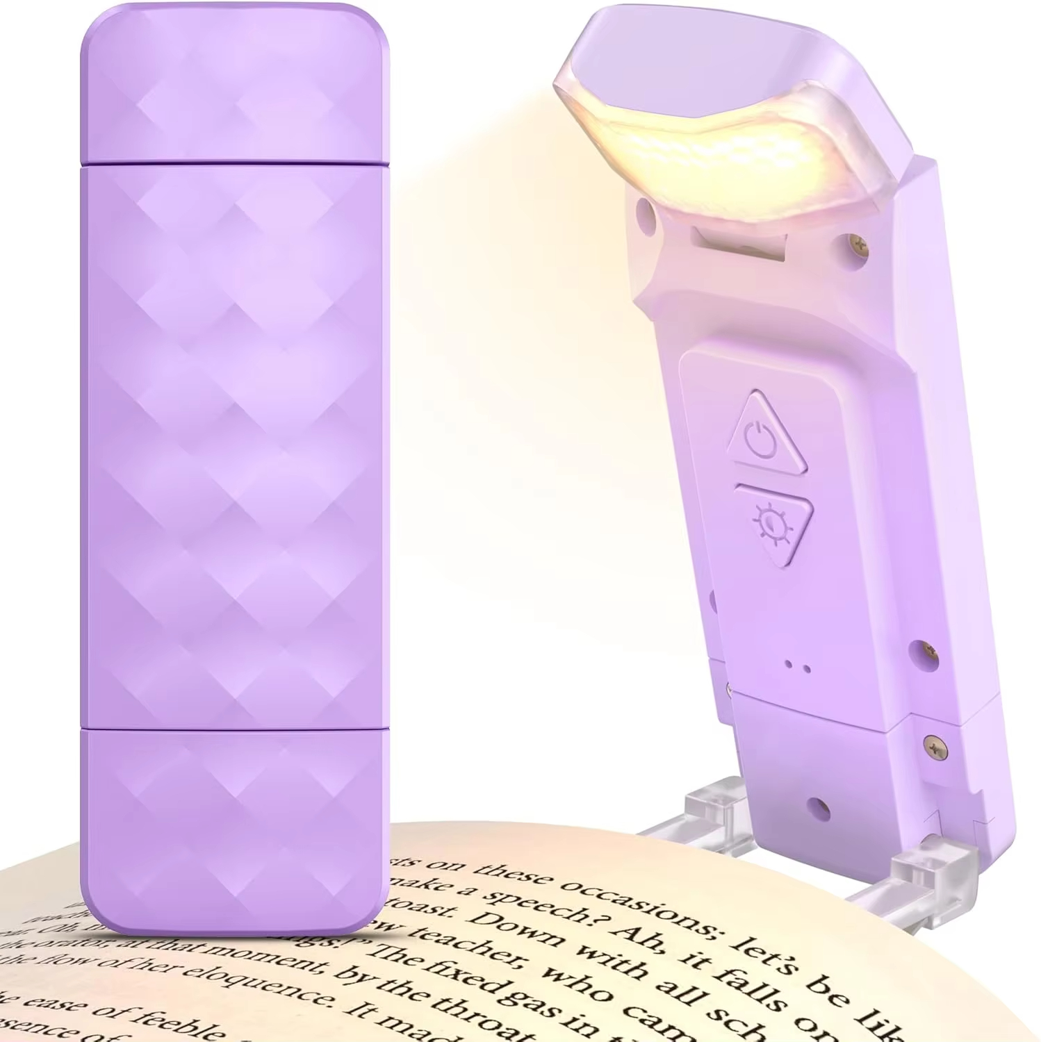 USB Rechargeable Book Light, Long Lasting & Eye Caring 3 Colors,Portable Bookmark Lamps, Brightness Adjustable for Book Lovers