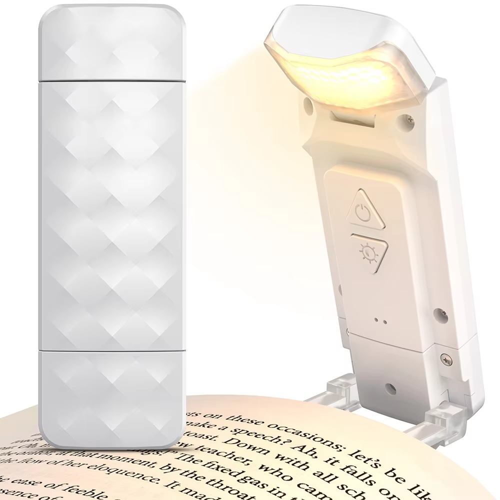 USB Rechargeable Book Light, Long Lasting & Eye Caring 3 Colors,Portable Bookmark Lamps, Brightness Adjustable for Book Lovers