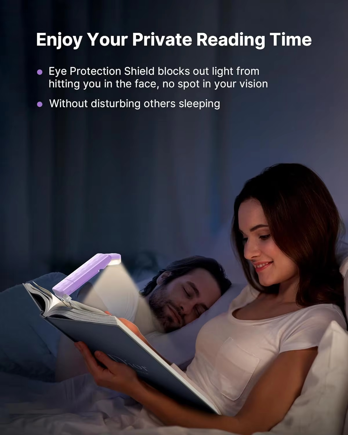 USB Rechargeable Book Light, Long Lasting & Eye Caring 3 Colors,Portable Bookmark Lamps, Brightness Adjustable for Book Lovers