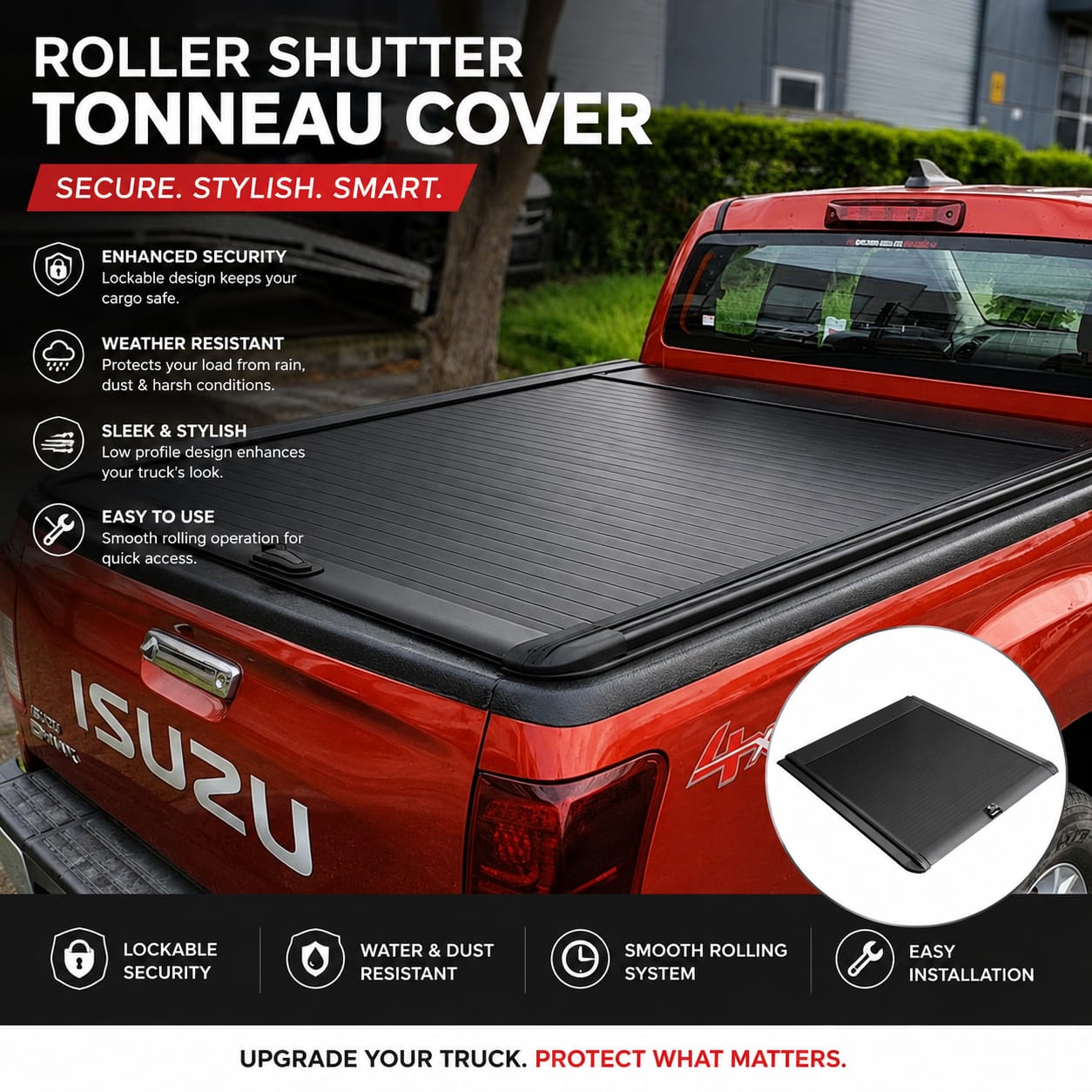 Isuzu D-Max Single Cab Basin Roller Shutter – Premium Tonneau Cover