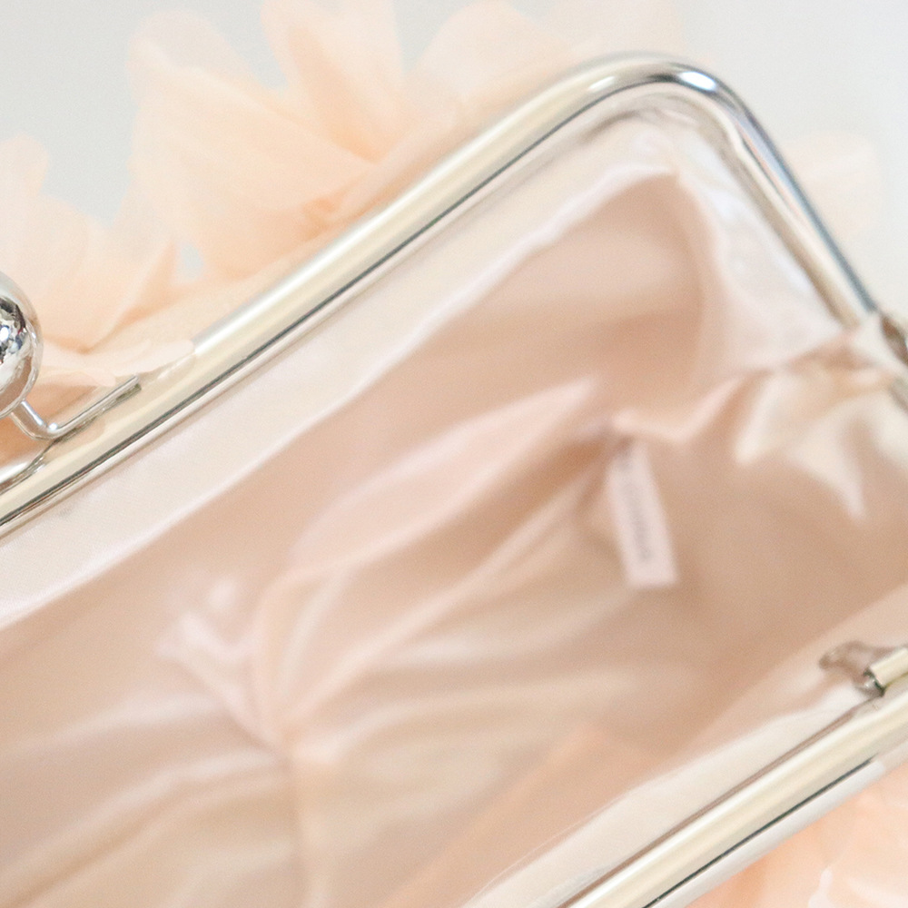 Flower Evening Clutch Purse Sweet Style Floral Wedding Romantic Bridal Handbag Metal Handle Banquet Dinner Dress Bags with Chain B0419