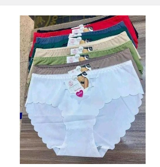 Aztas Underwear SXCHEN 6Packs Women's Clothing Non-trace Panties Ice Silk Seamless Girls' Underwear Solid Color Breathable Large Size Middle And Low Waist One Piece Ladies Briefs Bottom Panties Mom Gi