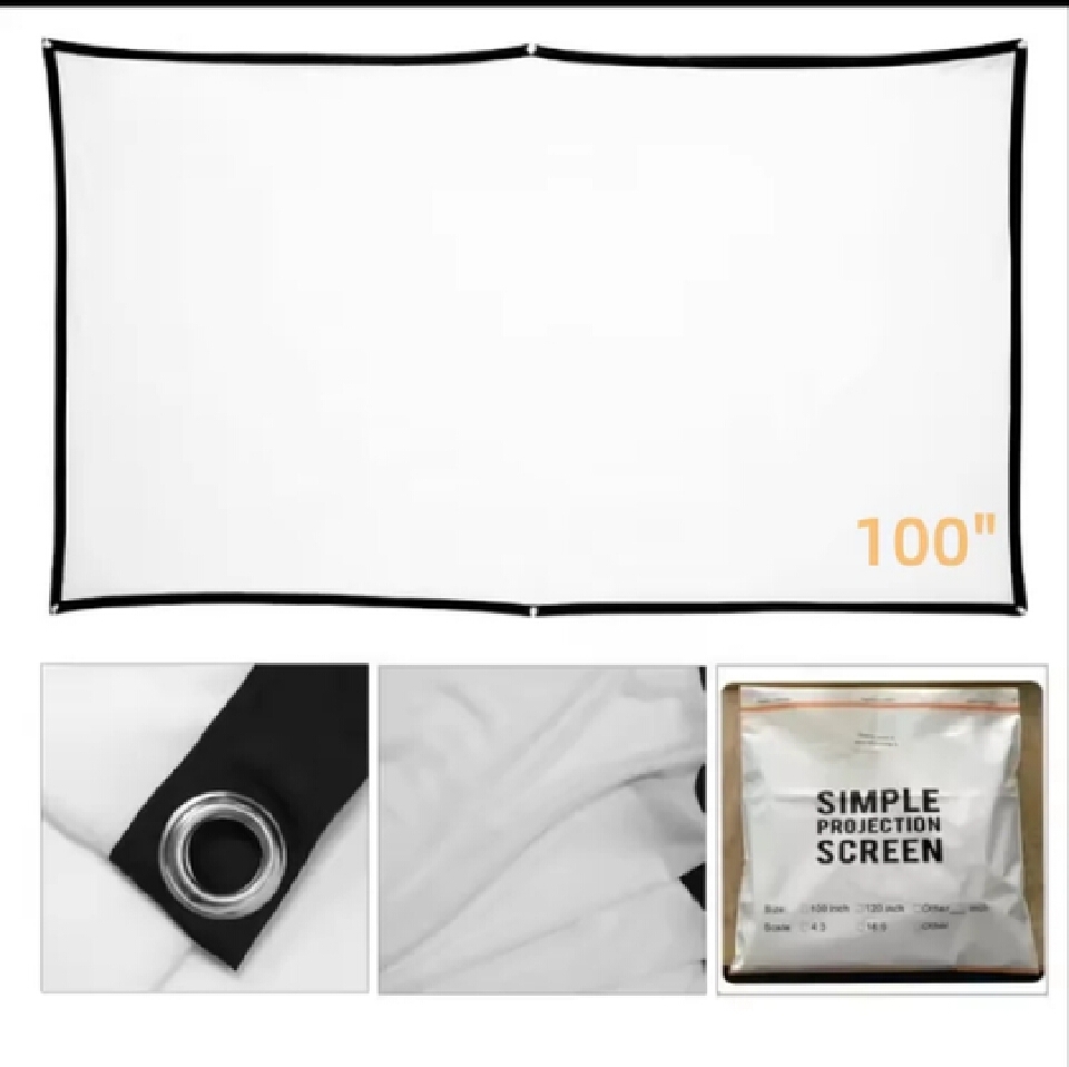 Portable Foldable Fabric 100inch Projector Screen