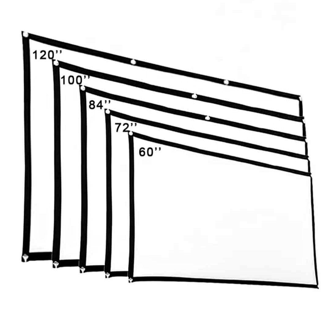 Simple Folding Projector Screen Portable Home Outdoor KTV Office 3d HD Projector Projection Screen  120 inch
