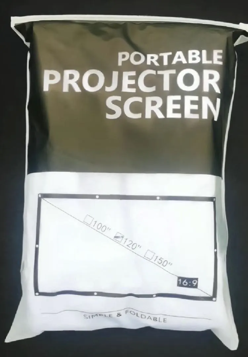 Simple Folding Projector Screen Portable Home Outdoor KTV Office 3d HD Projector Projection Screen  120 inch