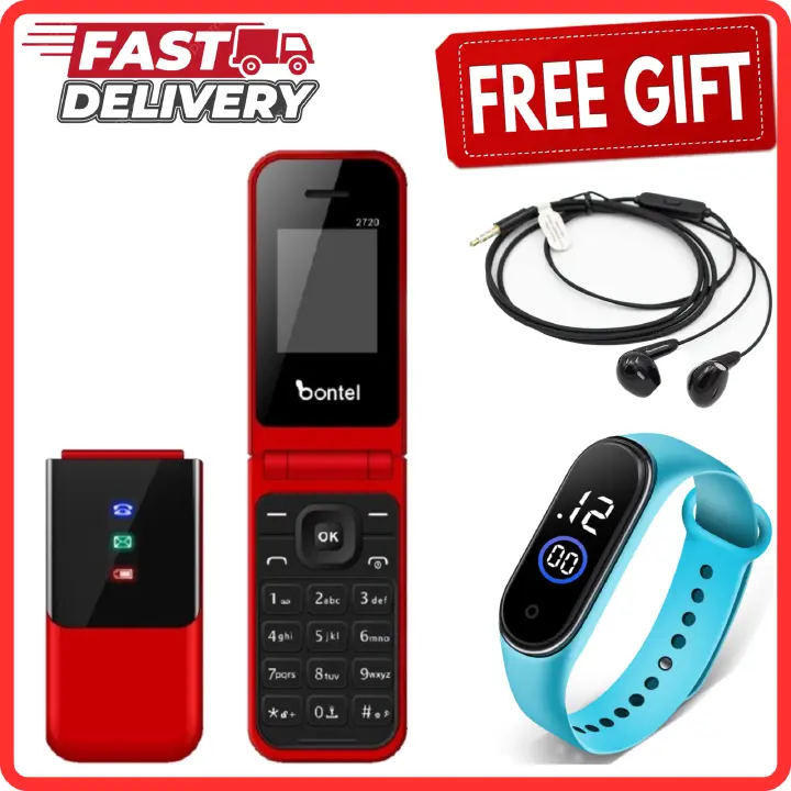 LIMITED DISCOUNT🔥🔥💃🏻💃🏻 !!!BRAND NEW BONTEL 2720 1.77" DISPLAY FLIP PHONE DUAL(TWO) SIM CARD SLOT MP3,MP4,FM RADIO FLASH TORCH BATTERY 1000MAH FEATURE PHONE KABAMBE