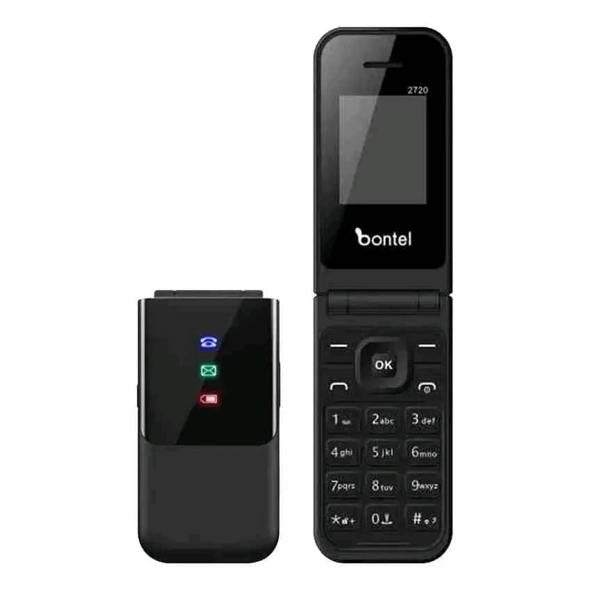 LIMITED DISCOUNT🔥🔥💃🏻💃🏻 !!!BRAND NEW BONTEL 2720 1.77" DISPLAY FLIP PHONE DUAL(TWO) SIM CARD SLOT MP3,MP4,FM RADIO FLASH TORCH BATTERY 1000MAH FEATURE PHONE KABAMBE