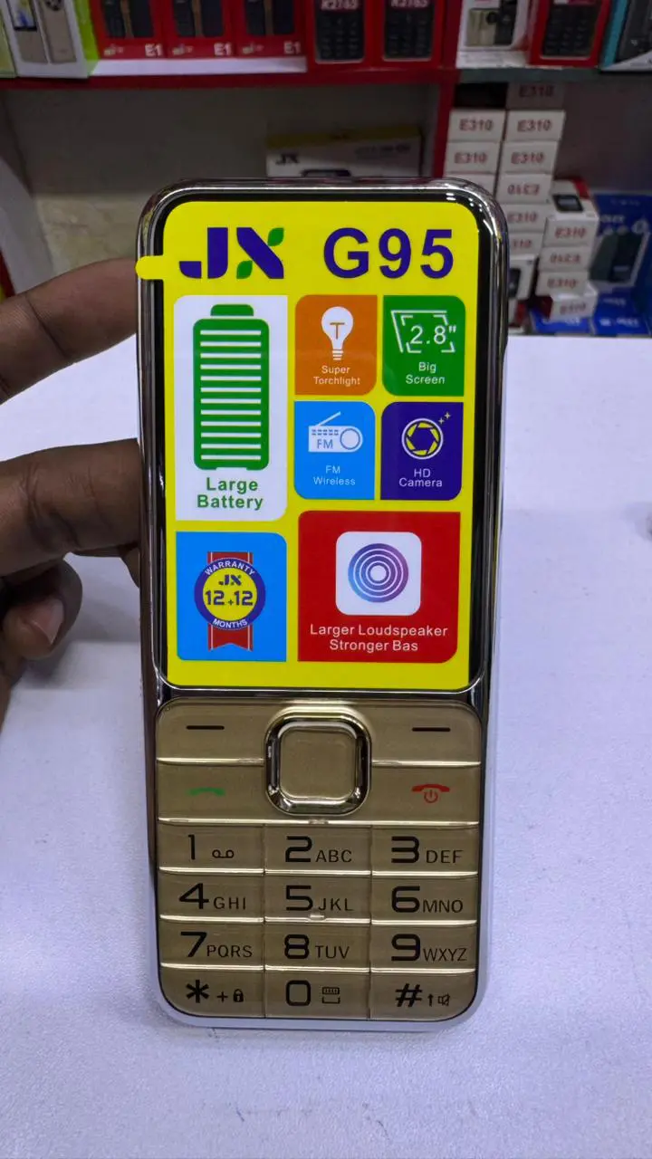 LIMITED DISCOUNT💃🏻💃🏻🔥🔥 !! BRAND NEW JX G95 PHONE 2.8 inch Display 3200mAh FEATURE PHONE WITH Bluetooth /Wireless FM/SD Slot kabambe/katululu/mulika mwizi/button feature phone