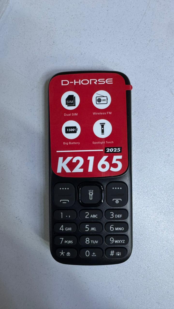 LIMITED DISCOUNT !!!BRAND NEW D-HORSE 2165 SIM CARD FEATURE PHONE WITH Bluetooth /Wireless FM/SD Slot kabambe/katululu/mulika mwizi/button feature phone